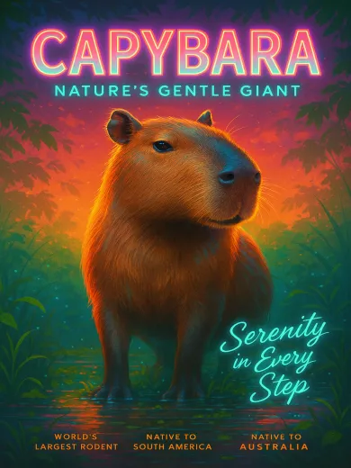 Capybara Nature’s Gentle Giant Poster
