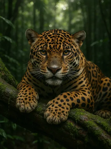 Jaguar in Rainforest Poster