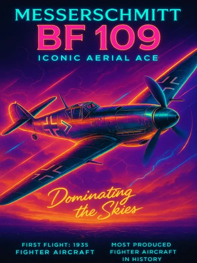 Messerschmitt BF 109 Iconic Aerial Ace Poster