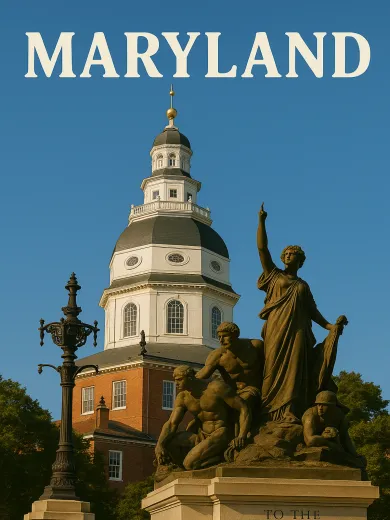 Maryland Statehouse Sculpture Poster
