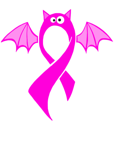 Breast Cancer Halloween Bat Pink Ribbon Women's Dry Zone Grid Polo