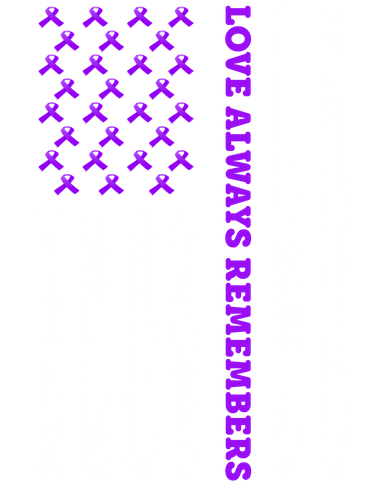 Love Always Remembers Alzheimer's American Flag Button