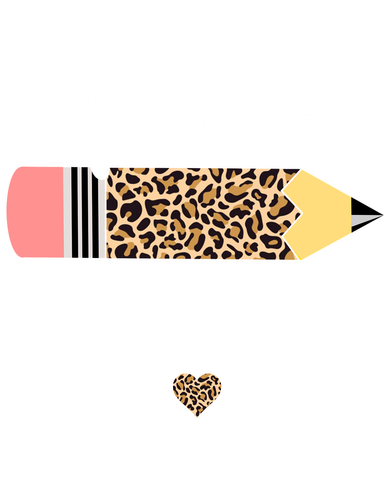 First Grade Leopard Pencil 1st Grader Students Teachers Toddler Long Sleeve