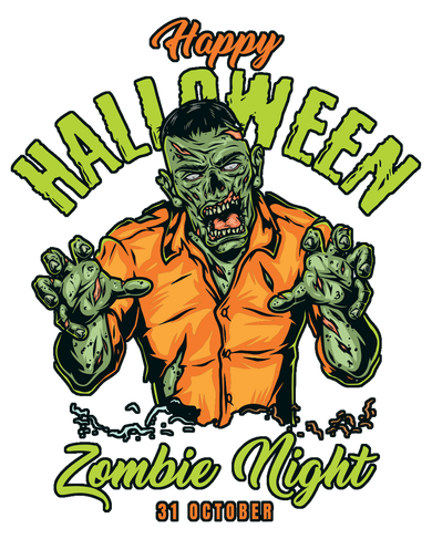 Happy Halloween Zombie Night Toddler Long Sleeve