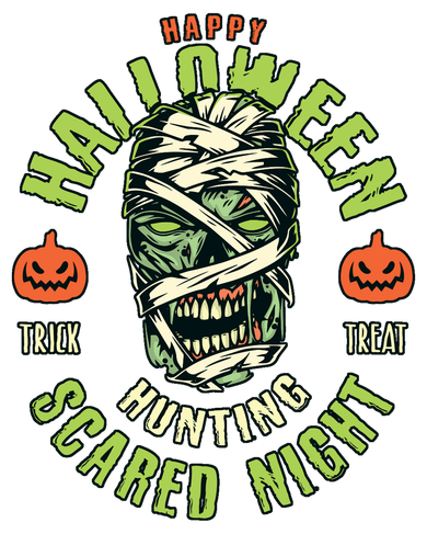 Happy Halloween Scared Night Mummy Long Sleeve Shirt