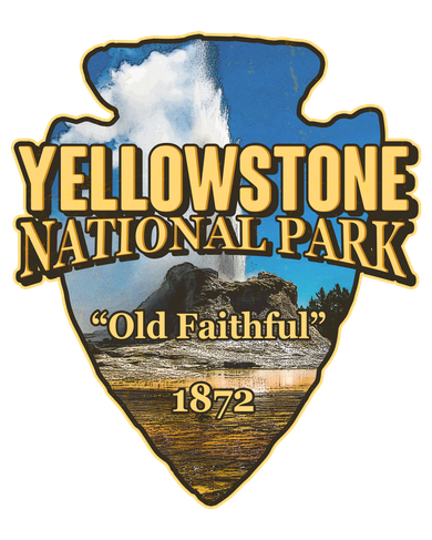 Yellow Stone National Park Old Faithful 1872 Arrow Head T-Shirt