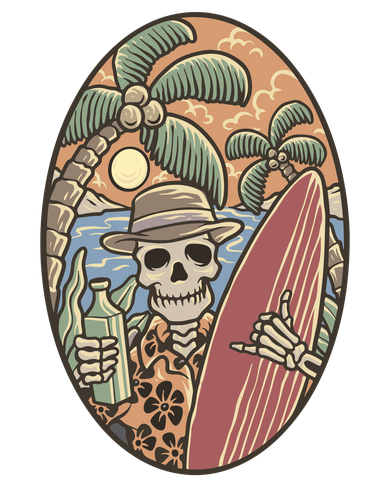 Skeleton Vacation Kids Hoodie