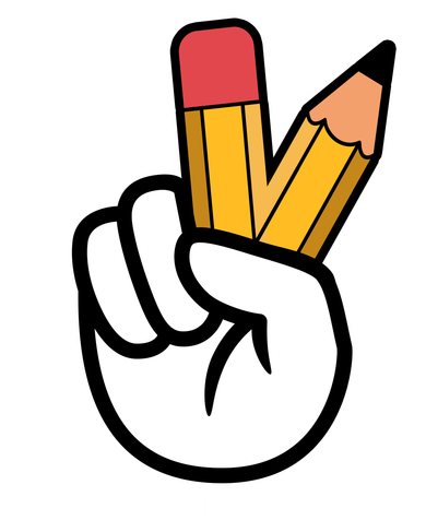 Funny Peace Hand With Pencil Fingers Coaster