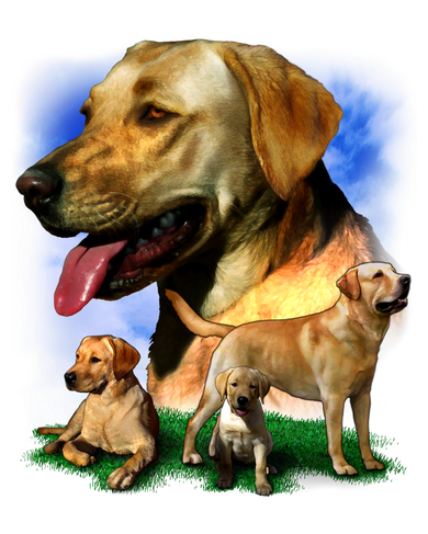 Golden Retriever Family Of Dogs Portrait Kids Sweatshirt