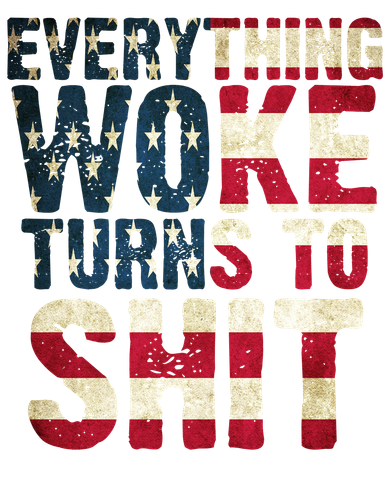 Everything Woke Turns To Shit USA Flag Women's Tank Top