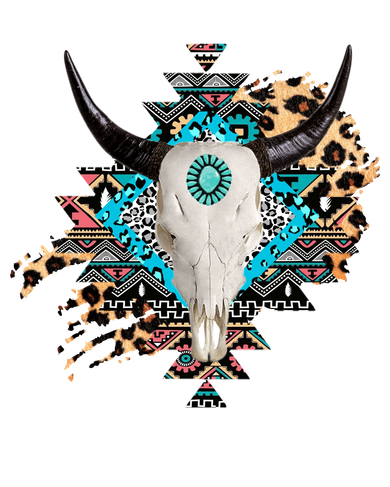 Aztec Bull Horns Pattern Design Women's Tank Top