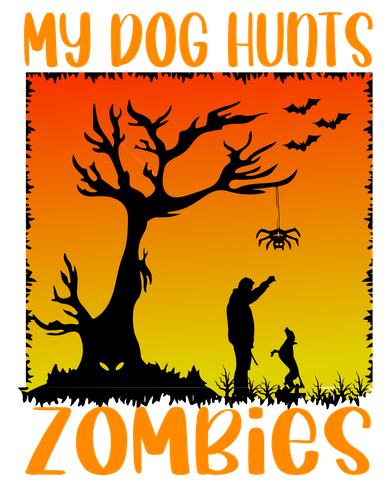My Dog Hunts Zombies Halloween Women's T-Shirt