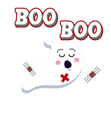 Boo Boo Crew Cute Nurse Ghost Apron