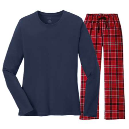 Custom Women's Long Sleeve Flannel Pajama Set