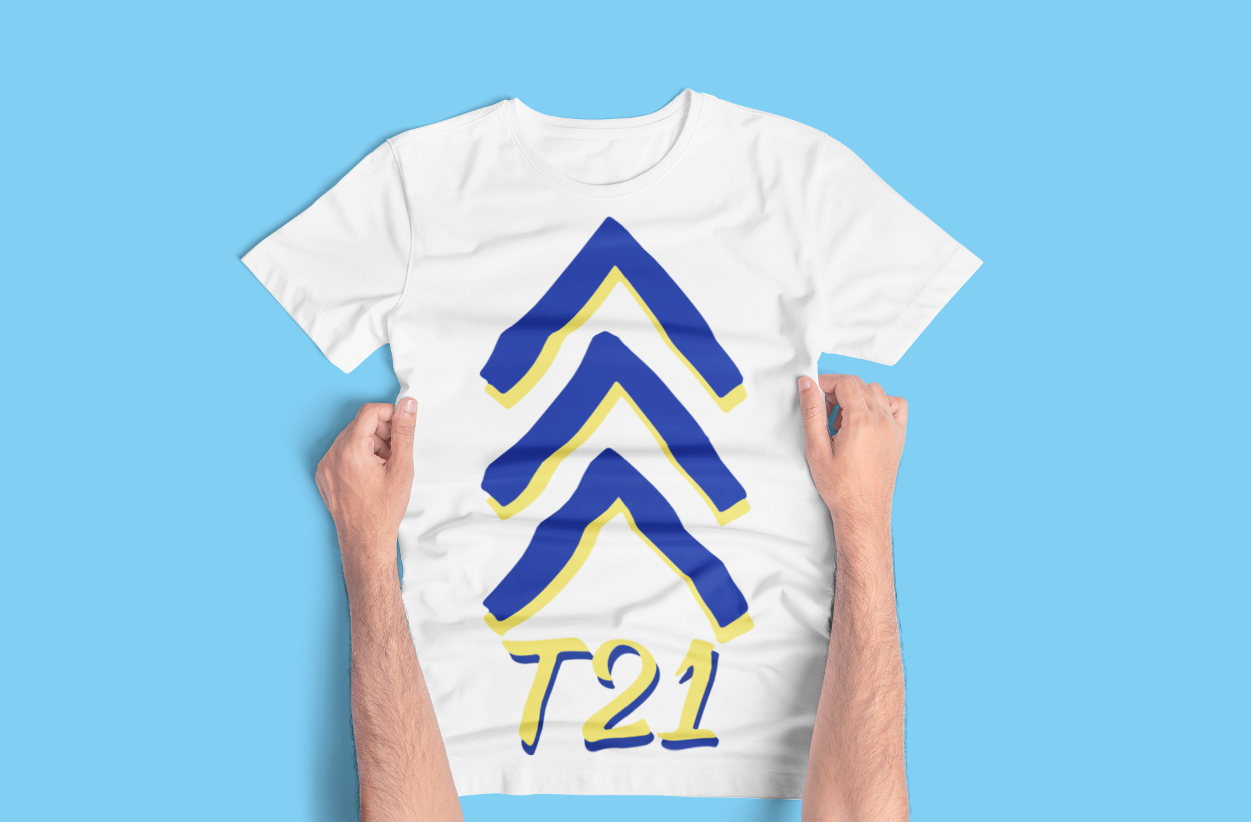Down Syndrome Chevron Arrow For Trisomy 21 T21 For Down Syndrome Awareness Gift T-Shirt