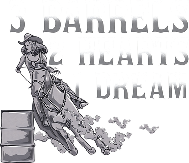 3 Barrels 2 Hearts 1 Dream Horse Barrel Racing Button