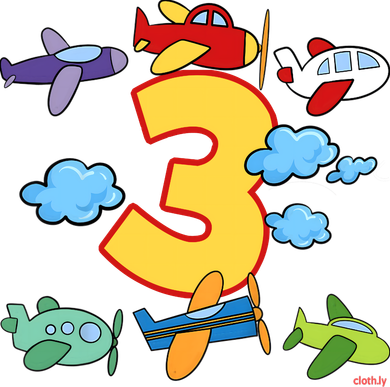 3rd Birthday Boy Airplane Pilot 3 Years Birthday Kids Hoodie