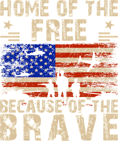 4th of July USA Flag - Home of the Free because of the Brave Women's Hoodie