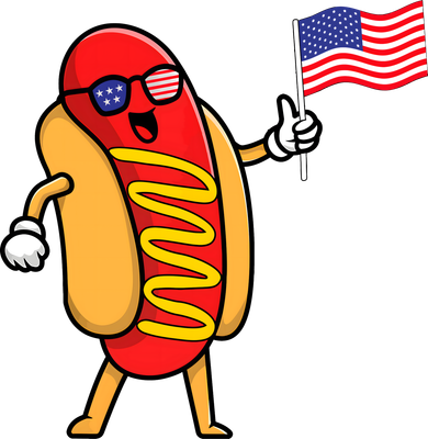 4th Of July Hot Dog Hotdog American Flag Party USA Food Men Women Tank Top