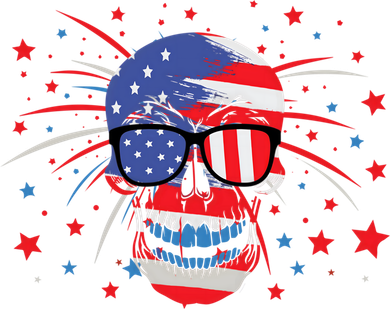 4th Of July Skull American Flag Gift Polo