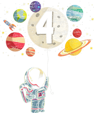 4 Years Old Birthday Boy Gifts Astronaut 4th Birthday Doggie Tank
