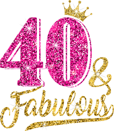 40 Years Old Gift 40 & Fabulous 40th Birthday Pink Crown Women's Sweatshirt