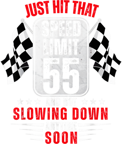 55th Birthday Speed Limit Sign 55 Years Old Funny Racing Backpack
