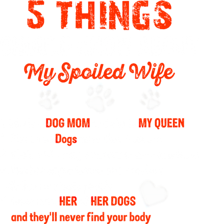5 Things You Should Know About My Spoiled Wife She's Dog Mom Cute Gift Mousepad