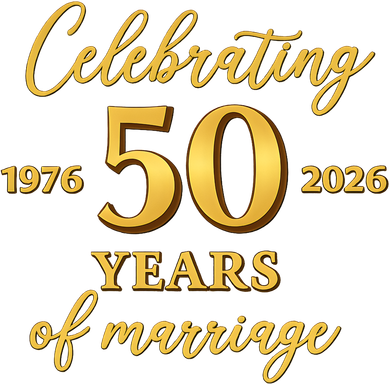 50 Years Of Marriage 1976-2026 50th Wedding Anniversary Tumbler