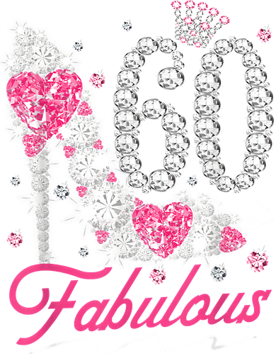 60th Birthday 60 & Fabulous Pink 60 Years Old Diamond Shoes Women's Sweatshirt