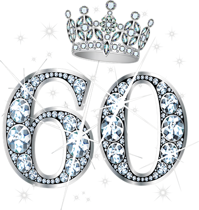 60th Birthday Queen Wo diamond crown 60 Year Old Gifts Women's Hoodie
