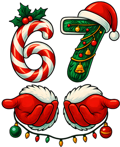 67 Christmas 6-7 Meme Holiday Santa Hands Six Seven Tank Top