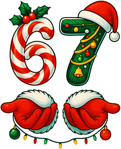 67 Christmas 6-7 Meme Festive Gen Alpha Slang Backpack