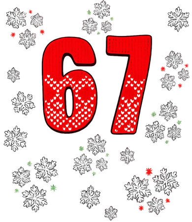 67 Christmas Snowflake Ugly Sweater 6-7 Meme Backpack