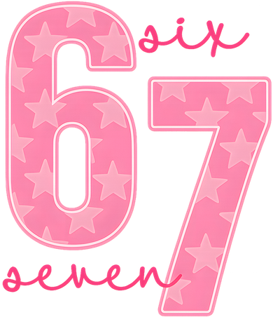 67 Funny Meme 6-7 Pink Script Toddler Hoodie