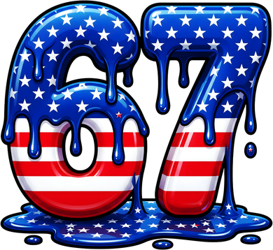 6-7 Meme USA Stars Patriotic 67 Six Seven 4th Of July Toddler Hoodie