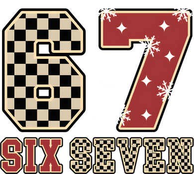 67 Six Seven Number Meme Funny Festive Christmas Toddler Hoodie