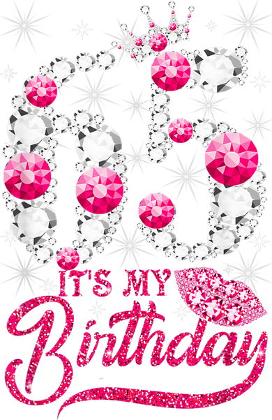 65 Year Old Gifts It's my 65th Birthday Pink Diamond Crown Women's Sweatshirt