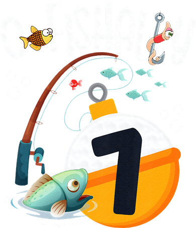 7th Birthday Fishing Theme For And OFishally 7 Golf Towel