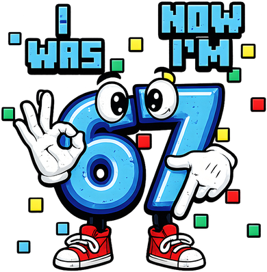 7th Birthday I Was 6 Now Im 7 Hands Cute 67 Meme Kids T-Shirt