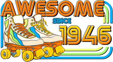 80th Birthday Awesome Since 1946 Retro Roller Skates  Doggie Tank