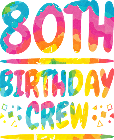 80th Birthday Crew Family, 80th Birthday Party Friends Group Toddler T-Shirt