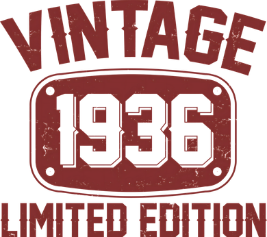 90th Birthday Vintage 1936 Limited Edition Birthday Metal Plate  Hat