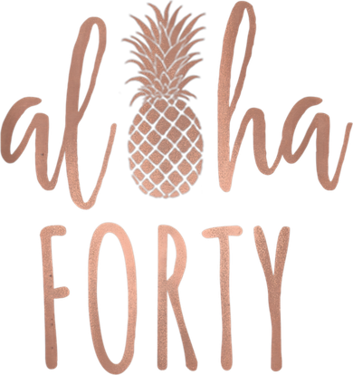 Aloha 40 Forty ~ Happy Birthday 40th Gift for Her Mousepad