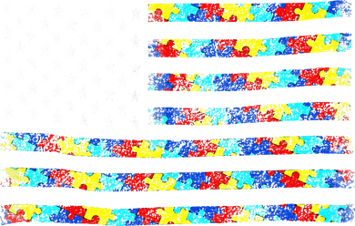Autism Awareness American Flag Women's T-Shirt