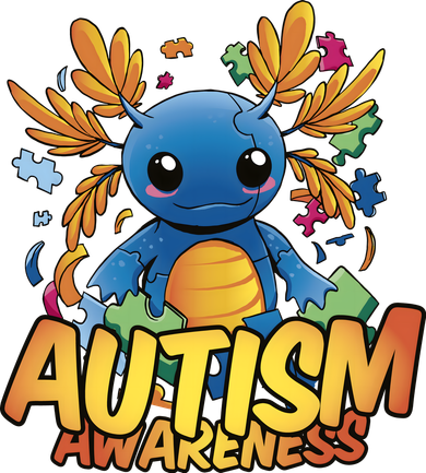 Axolotl Autism Awareness Santa Hat