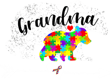 Autism Awareness Grandma Bear Support Autistic Adults Wo Toddler Long Sleeve