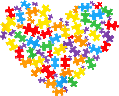 Autism Awareness Heart Valentine Day Puzzle Piece Kids T-Shirt