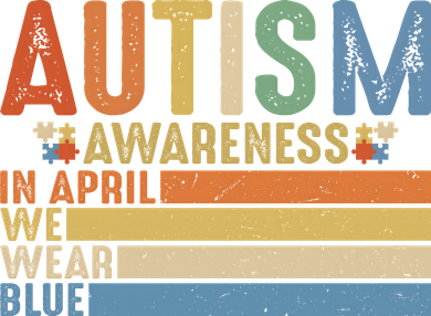 Autism Awareness In April We Wear Blue Kids Sweatshirt