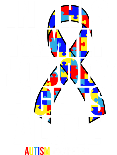 Autism Awareness In This Family Nobody Fights Alone Ribbon Women's Long Sleeve Shirt